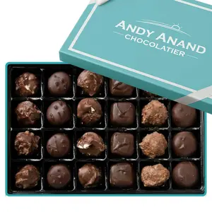 Andy Anand Exquisite Sugar Free Chocolate Sampler: Unbelievably Delicious, Guilt-Free Indulgence in Assorted Gourmet Flavors, Gift Boxed (13 Oz) - Diabetic Friendly!