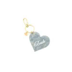 Solar Eclipse Hand-Painted Bride Bag Charm & Keychain in Blue