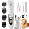 Dog Grooming Clippers Kit - Cordless, Low-Noise Electric Grooming Trimming Tool, Battery-Powered Rechargeable Lithium ABS Clippers, Thick Fur Trimming for Dogs & Cats, Includes Scissors for Pet Beauty/Hair Care