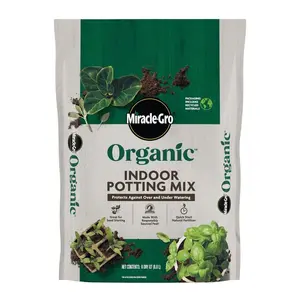 Organic Indoor Potting Mix 8 qt. Soil Protects Against Over/Under Watering, for Houseplants, Seed Starting.