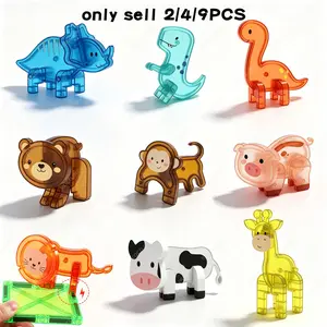 Dinosaur Farm Animal Set - Penguins and Polar Bears, Magnetic Decorative Figurines, Animal Figures, Perfect Gifts for Boys and Girls, Random Colors