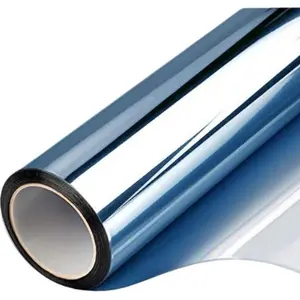 One Way Window Privacy Film, Daytime Reflective Mirror Glass Tint, UV and Heat Blocking Window Film, Self-Adhesive Static Cling for Home, Bedroom, Living Room and Office, Sun Shade Film