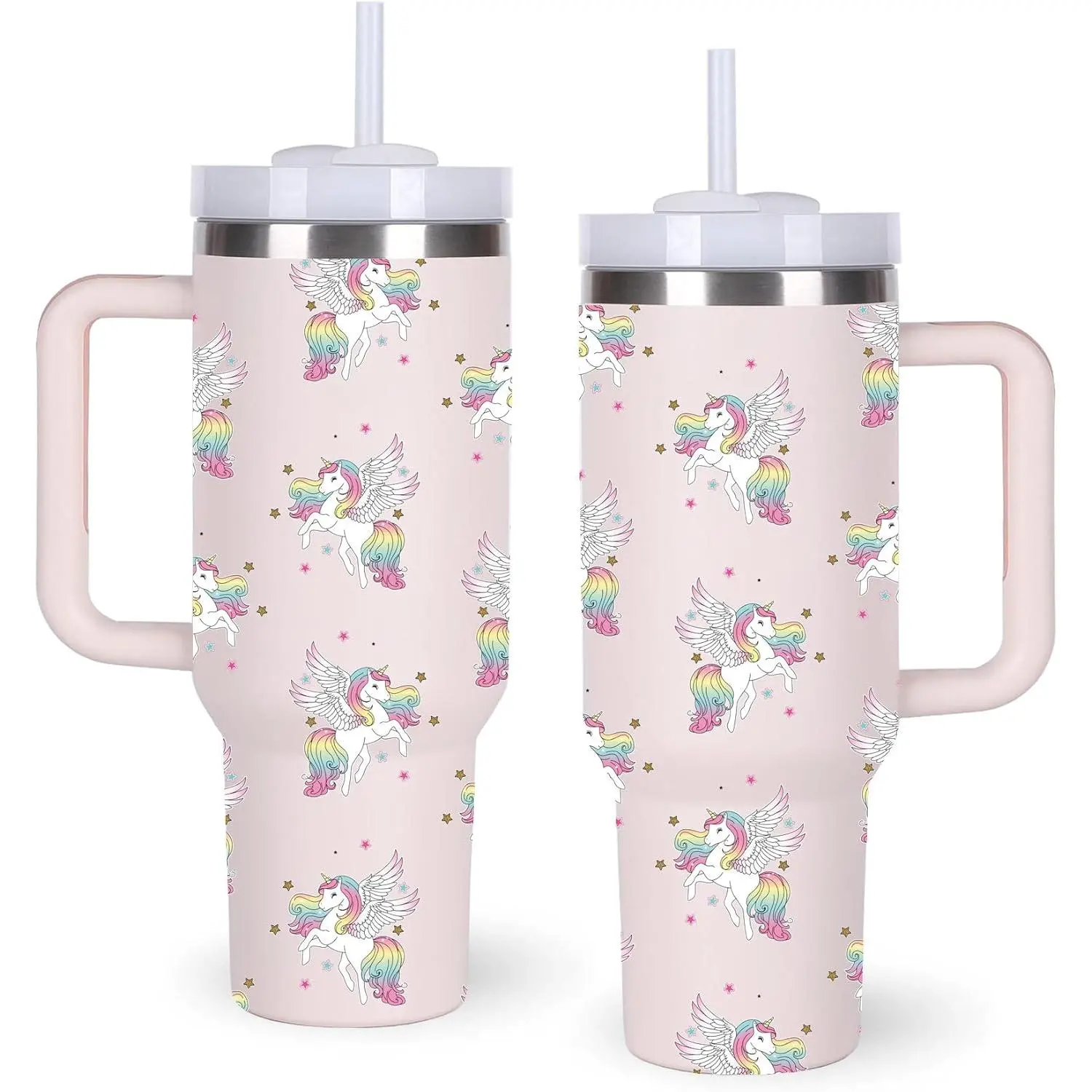 40oz Unicorn Tumbler with Handle Gifts for Women.Unicorn Lover Cups Tumbler Gifts for Women.40 oz Birthday Christmas Unicorn Cup Tumblers for unicorn lover.