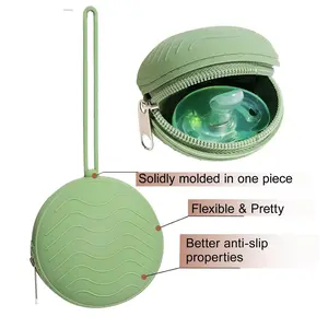 Silicone Pacifier Storage Bag, Portable Coin Key Earphone Jewelry Organizer, Compact, Durable and Lightweight Design, Resealable Zipper Pouches, Ideal for Travel and Daily Use