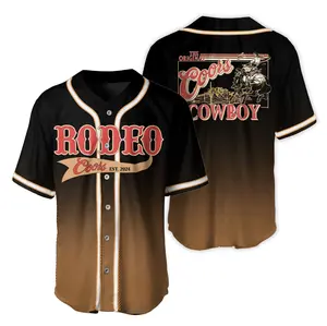 Cowboy Western Rodeo Jersey, Hot Baseball Beer Jersey, Party Beer Outfit, Summer Clothing