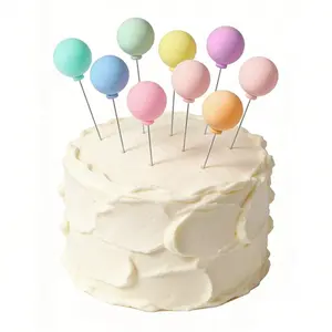 8pcs Colorful Cake Decoration Insert Pieces, Birthday Party Dessert Chocolate Decorations, Macaron Colors Suitable for Festive Occasions