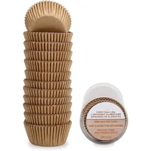 Mini Cupcake Liners Odorless Greaseproof Paper Muffin Baking Cups 300-Count,  Color