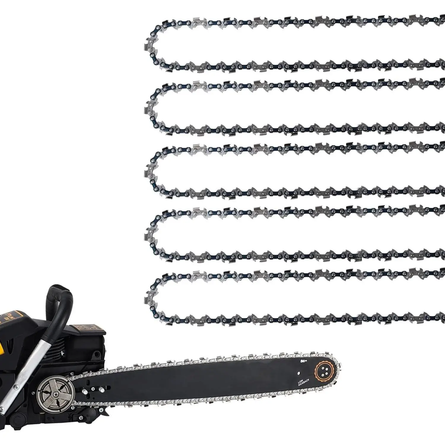 5 Pack 16 Inch  Chain 55 Drive Links .043" Gauge, 3/8" Pitch Replacement Chains Compatible with Stihl MS170, MS171, MS180c