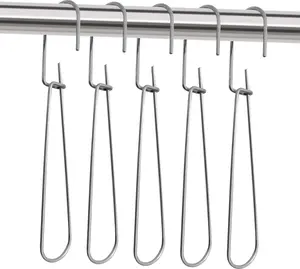 Pattern Hooks 24 Pcs Metal Pattern Hangers 7.3" Sewing Pattern Making Paper Storage Hanging Hook LONIKSTEP