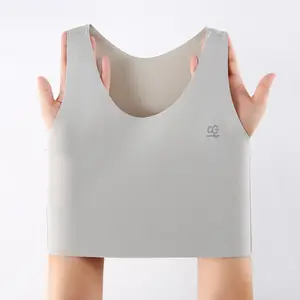 Seamless Chest Binder - Breathable All-Day Comfort Compression Top with Skin-Friendly Fabric & Stretchable Full Coverage for Smaller Look Casual Sleeveless Spaghetti Minimalist waist trainers