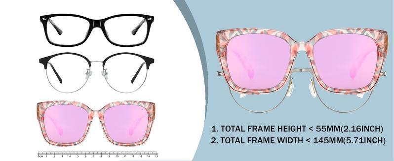 Polarized Mirrored Sunglasses Fit Over Glasses Large Square Frame Amazon.com: Meeloog Polarized Fit Over Glasses Sunglasses  main image 2