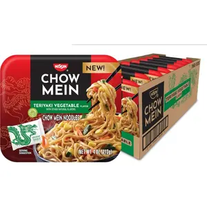 Nissin Chow Mein Noodles, Teriyaki Vegetable, 4 Ounce (Pack of 8)