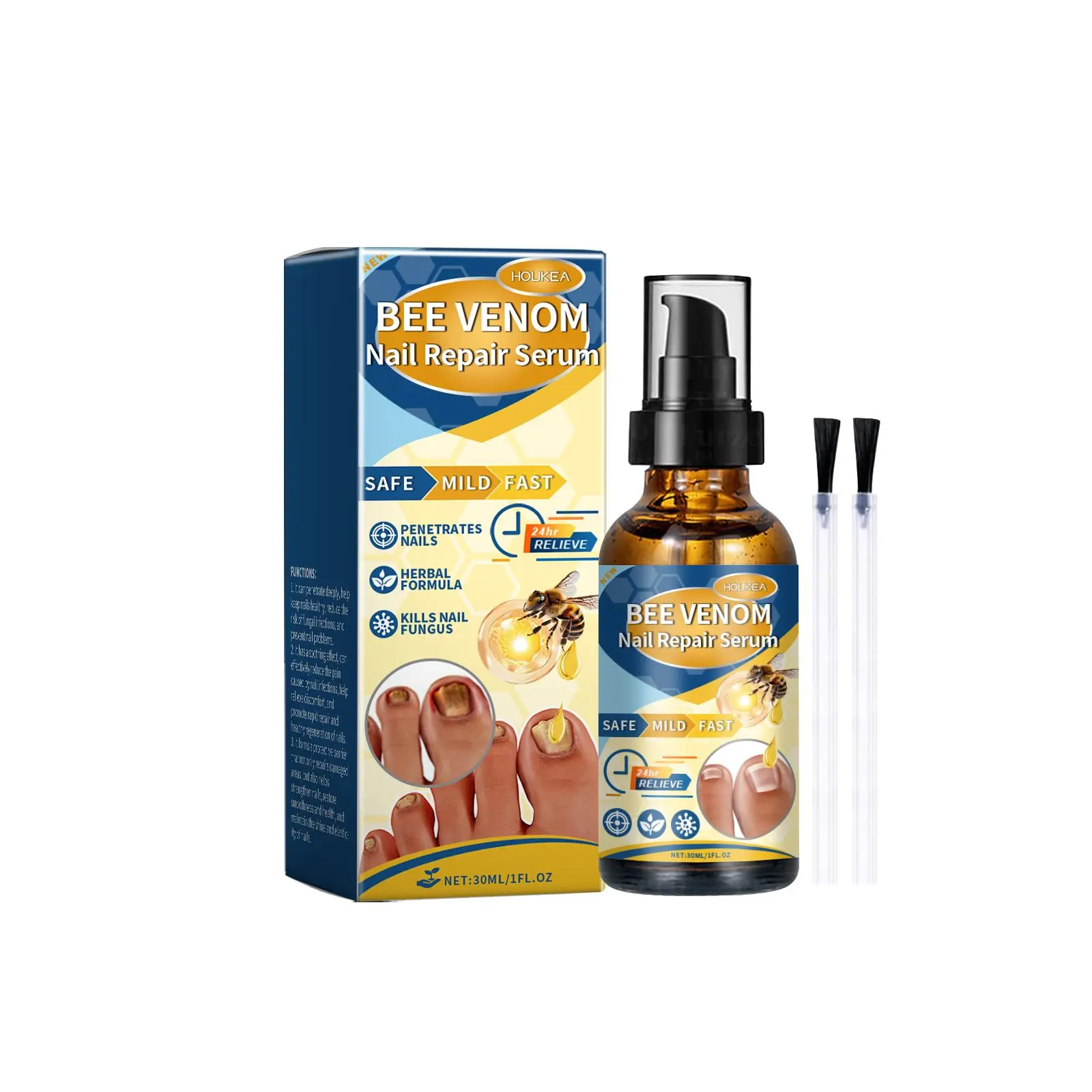 Nail & Cuticle Repair Serum – Strengthening Hydrating Oil for Brittle Cracked Nails, Nourishing Nail Care for Smooth Healthy Nails 30ml footcare
