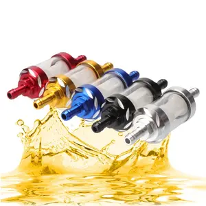 Universal 8mm CNC Aluminum Alloy Glass Gas Fuel Gasoline Oil Filter For Motocross Dirt Pit Bike ATV Buggy Quad Motorcycle Parts