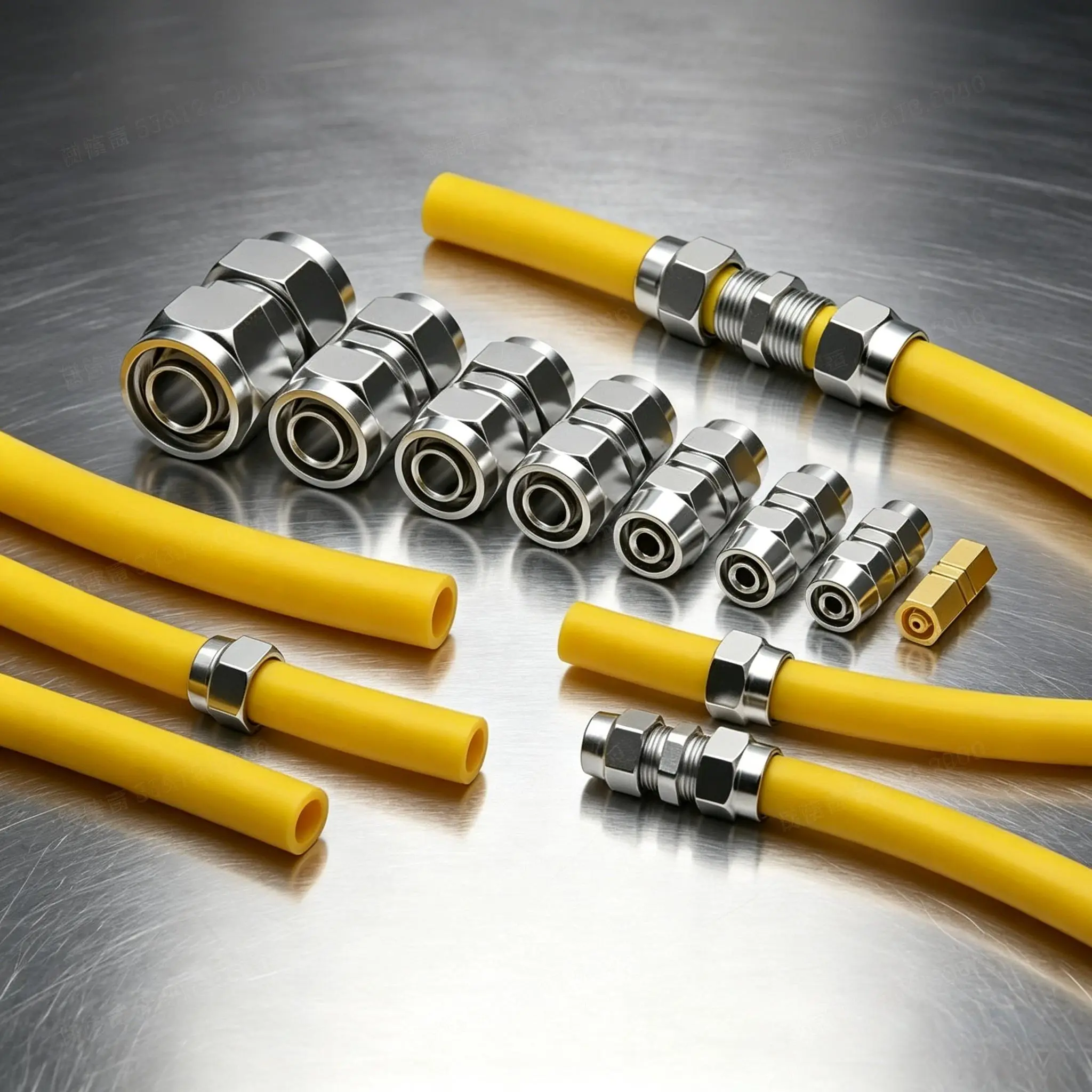 Heavy Duty Push-to-Connect Pneumatic Connectors, Straight Metal Hose Pipe Fittings for 4-16mm High Temperature Tubing Quick Joints