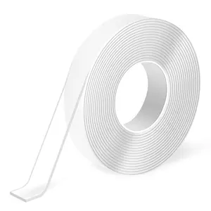 Heavy Duty Double-Sided Mounting Tape 10FT – Transparent Removable Adhesive Foam Tape, Strong Wall Mount Tape for Home Decor, Picture Hanging, Kitchen & Bathroom Use (No Drill)