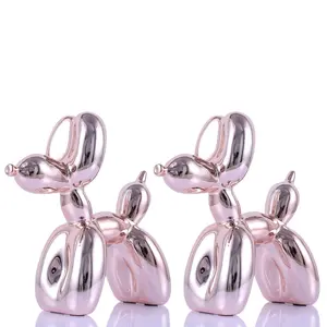 Gold Balloon Dog Decoration, Gold Room Decor, Animal Preparatory Shelf Decor, Cute Statue Home Decor, Bedroom Modern Sculpture Table Decor