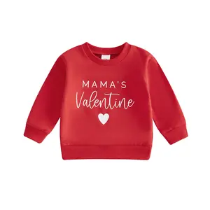 Toddler Baby Girl Boy Valentines Day Outfit Daddys/Mamas Valentine Sweatshirt Oversized Shirts Spring Clothes