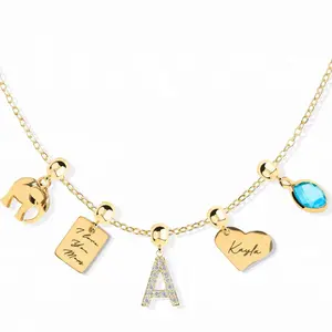 Personalized Bead Charm Necklace Base