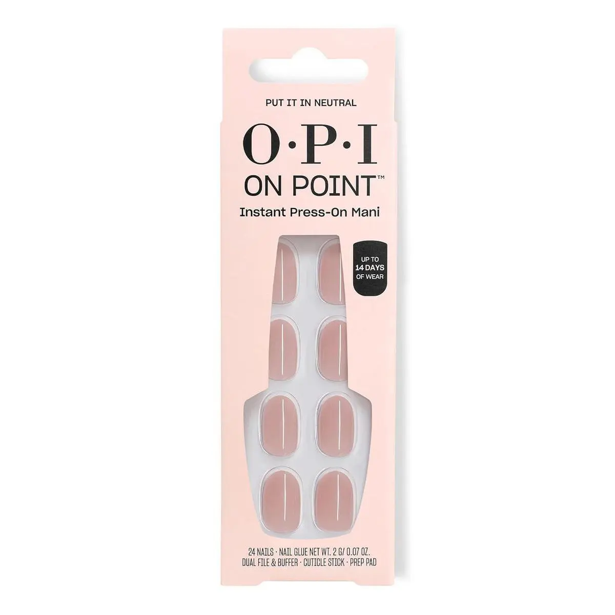 On Point Press On Nails | Short Round Classic, Squoval & Accent Nail Art Press On Nails | 24 Count With Nail Glue | Instant Press-On Mani | Long Lasting, Reusable, Non-damaging