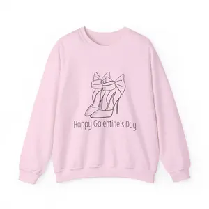 Galentines Sweatshirt, Valentine's Day Crewneck, Heart Print Jumper, Cute Pink Pullover, Best Friends Gift, Gift for Her
