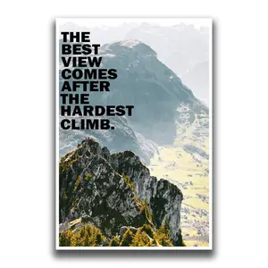 MR CI JSC264 Motivational Climbing Quote 18x12 Inch Gloss Poster Print on Premium 100lb Paper
