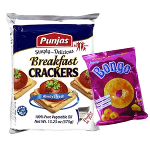 Fiji Snack Duo: Punjas Breakfast Crackers 375g & Jasons Bongo Cheese Puffed Snack 28g Combo!