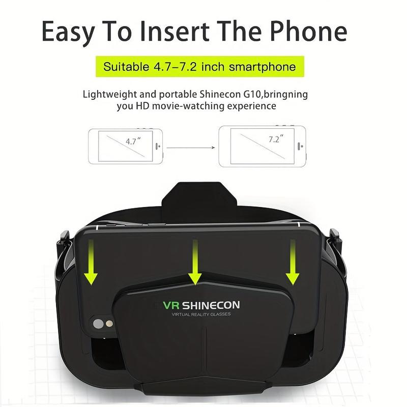 VR Headset Smart Virtual Reality Glasses VR Helmet for iPhone Android Smartphones Phone Lenses