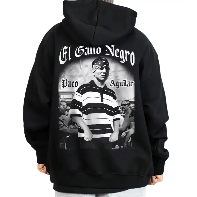 El Gallo Negro Vatos Locos Old Movie Chicano Clothing Gangster Clothes Hoodies for Men Men's Clothing Lowrider Graphic Tee Men Gift VL6 Oversized Unisex Loose Sweatshirts