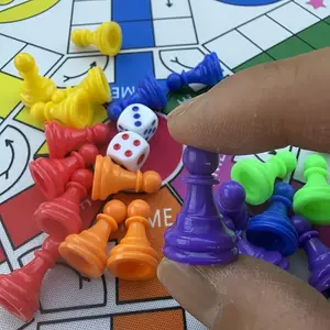 35cm Six-Player Ludo Flying Rubber Board Game Set, Foldable, Mouse Pad, Family & Party Fun, Logic & Intelligence Development, Ideal Gift