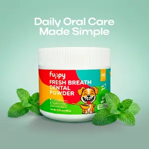 Fresh Breath Dental Powder for Dogs Teeth Cleaning – Dog Dental Powder for Teeth, Tartar Control & Digestive Health, Advanced Pro Dental Powder for Dogs, Easy Daily Use, Natural Dog Dental Care Supplement with Mint Flavor