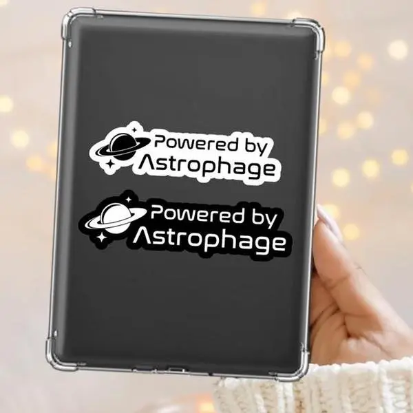 Powered by Astrophage Sticker, Project Hail Mary Inspired Sci-Fi Sticker for Notebooks, Laptops & Water Bottles, Perfect Gift for Andy Weir Fans, BookTok Sci-Fi Readers & Space Nerds
