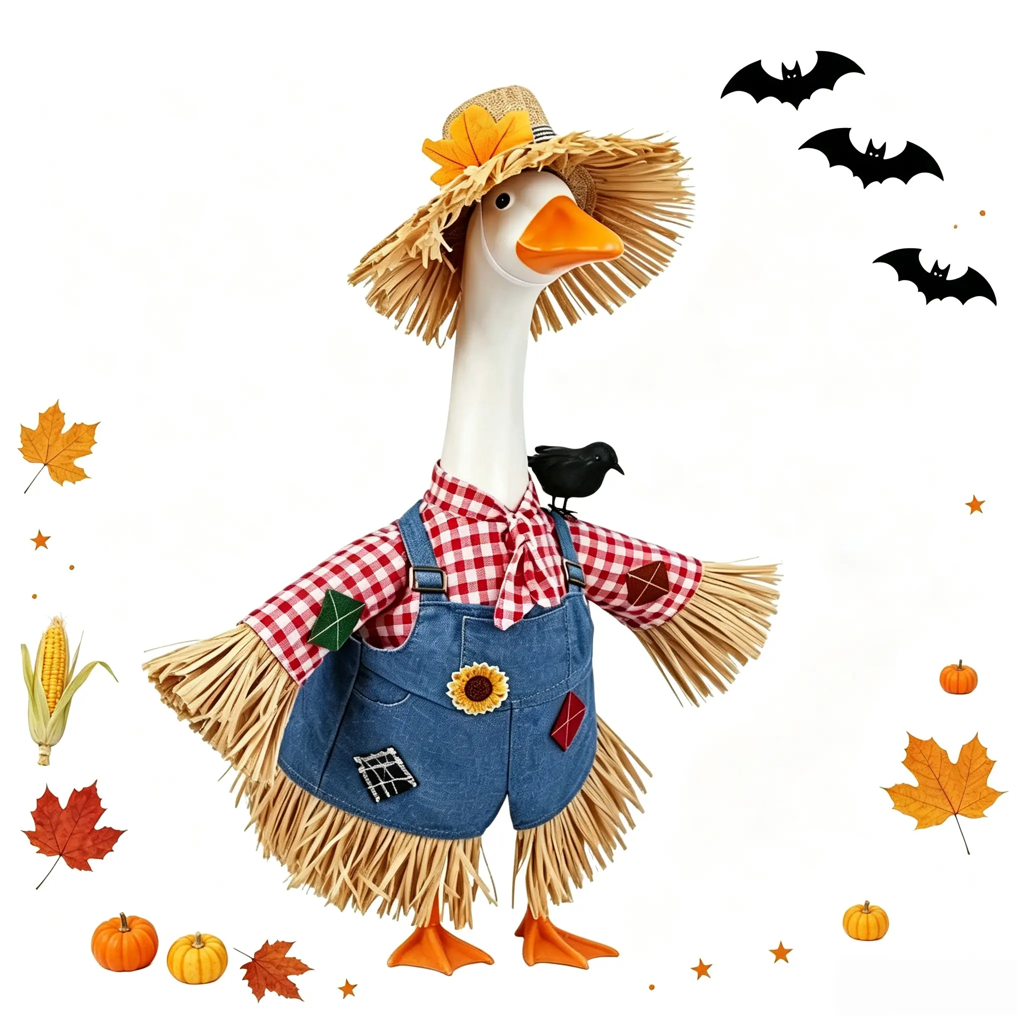 23In Goose Outfit Fall Porch Goose Outfit Scarecrow Costume Thanksgiving Porch And Yard Decor