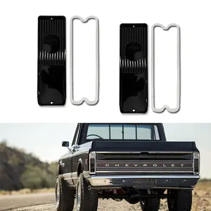 2pcs Smoked Tail Light Tailight Lamps Lenses For 1967 1968 1969 1970 1971 1972 Chevy / GMC Pickup Truck,Replace OEM C677209