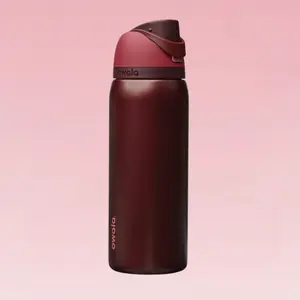 [New] Owala Black Cherry Edition FreeSip Stainless Steel Water Bottle 2026 Summer Washable Reusable Hydrate Gift, Kitchenware Drinkware Tumbler