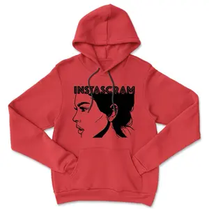 Best Crown Hoodie Red with Instascram Graphic Hooded Sweatshirt for Casual Wear Fashion Streetwear