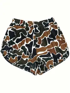 Women's Camouflage Print Shorts, Casual Comfy Breathable Shorts for Daily Wear, Ladies Bottoms for Summer, Casual Loose Short