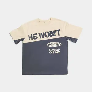 HE WON’T Boxy Cropped Streetwear Tee