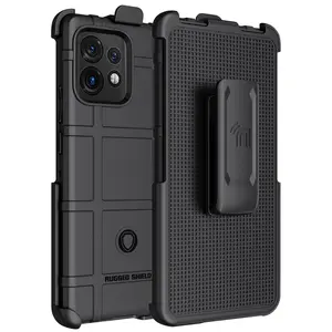 Case with Clip for Motorola Edge Plus (2023), Nakedcellphone Special Ops Armor Rugged Shield Protective Cover and [Rotating Ratchet] Belt Clip Holster for Moto Edge+ 5G