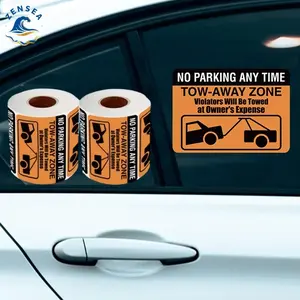 150 sheets/1 roll Violators Will Be Towed Warning Sticker - Small No Parking Any Time Decal for Private Property | Waterproof, Self-Adhesive Tow Away Zone Sign