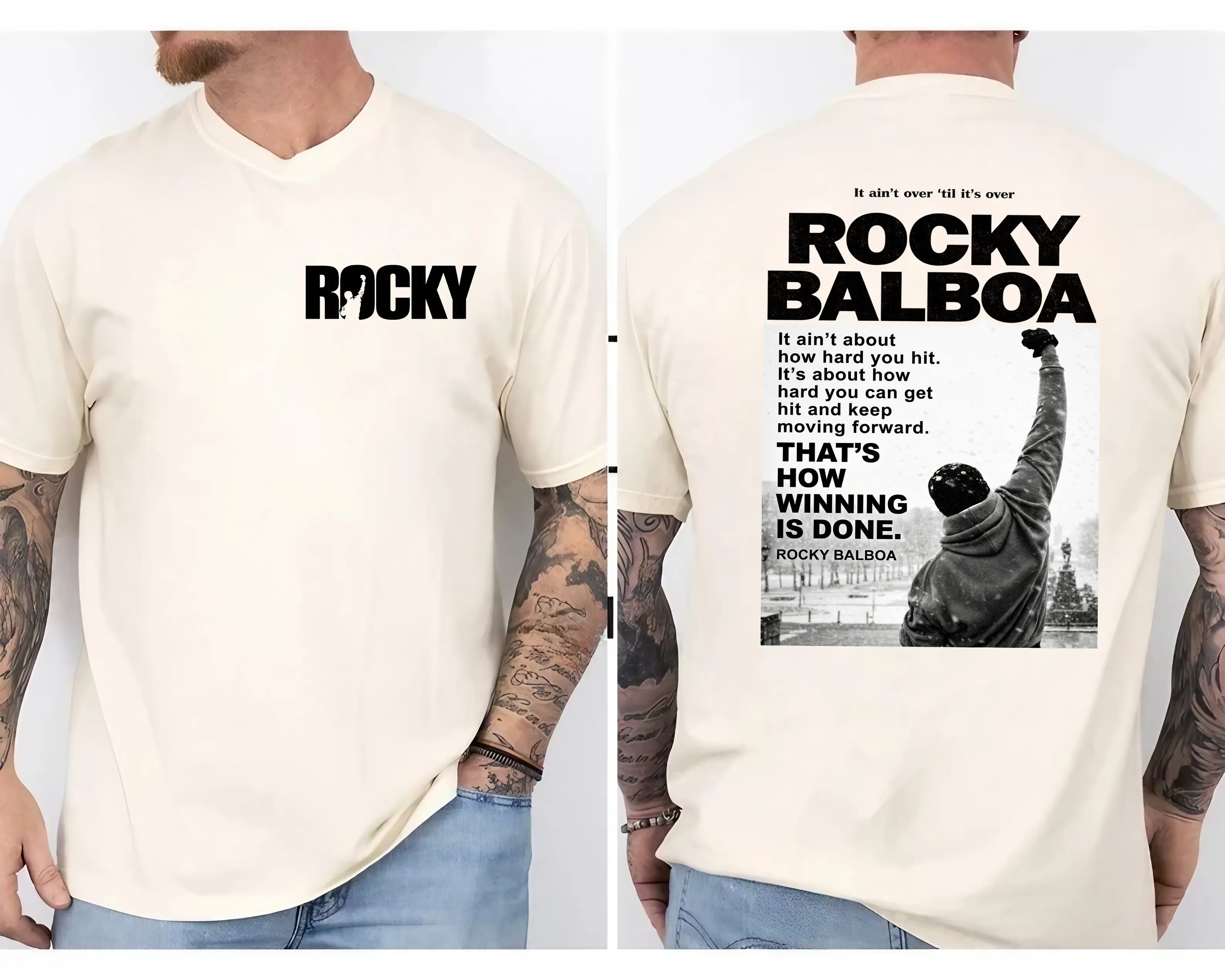 Rocky Balboa Quote Motivational Tank Top, Sylvester Stallone Movie T-Shirt, Boxing Gym Shirt, Inspirational Workout Fitness Apparel, Gift Ideas for Him