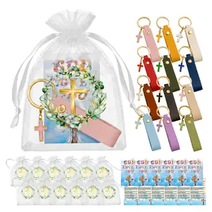 12/24-Pack Cross Leather Keychains An uplifting accessory perfect for everyday carry, these keychains make a wonderful inspirational gift     they serve as stylish backpack charms and make for exquisite keepsakes or party favors for Christian gatherings,