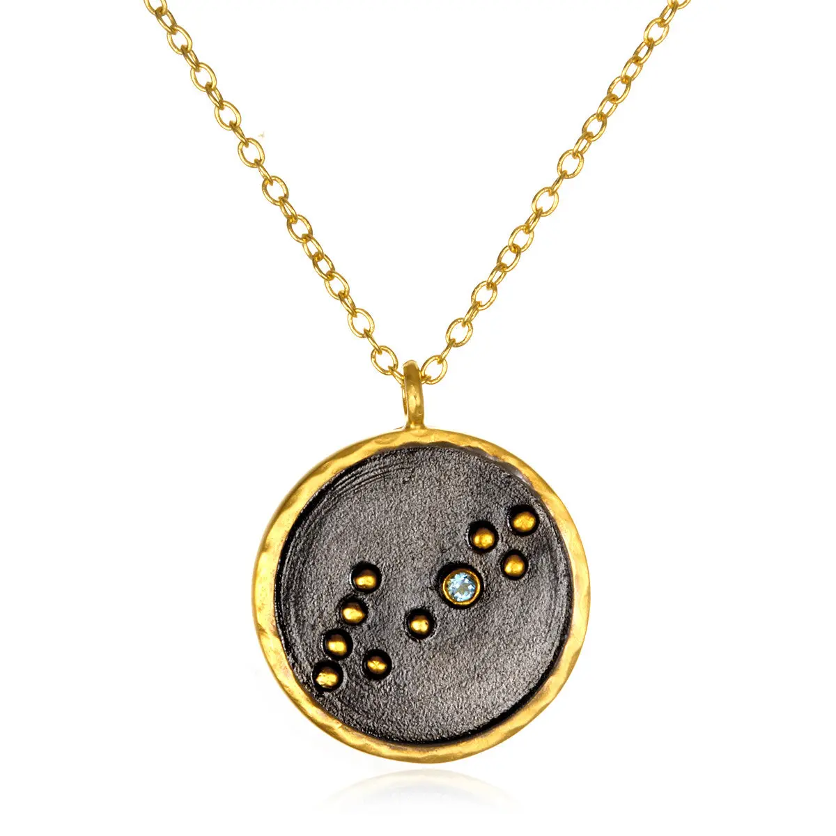 Pisces Zodiac Necklace - Elegant Design with Pisces Zodiac Pendant and Wavy Cord
