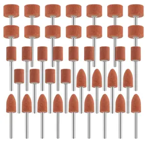 Sanding Bits for Dremel Rotary Tool, Grinding Stone Sanding Drill Bits with 1/8" Shank, Aluminium Oxide Tough Enough to Metal Rust Removal/Smoothing/Sharpening, Different Shape Meet More Needs, 42Pcs