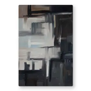 212 MAIN 24x36 in. Lightweight Abstract Minimalist Aluminium Metal Print Wall Art, Gray Living Room Home Decoration, Artistic Ornaments, Stylish Home Supplies Posters & Prints