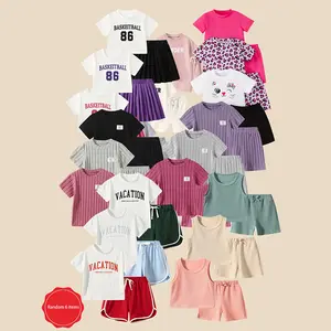 Random 6-Piece Girls' Spring/Summer Trendy & Cute Outdoor Sports Casual Wear For Girls Ages 3-13 Fashionable Holiday Gift Colors Shipped Randomly If Color Matters, Please Do Not Order.