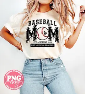 Baseball Mom , Varsity, Distressed, Baseball mama, Loud and Proud Baseball Mom  s Tshirt