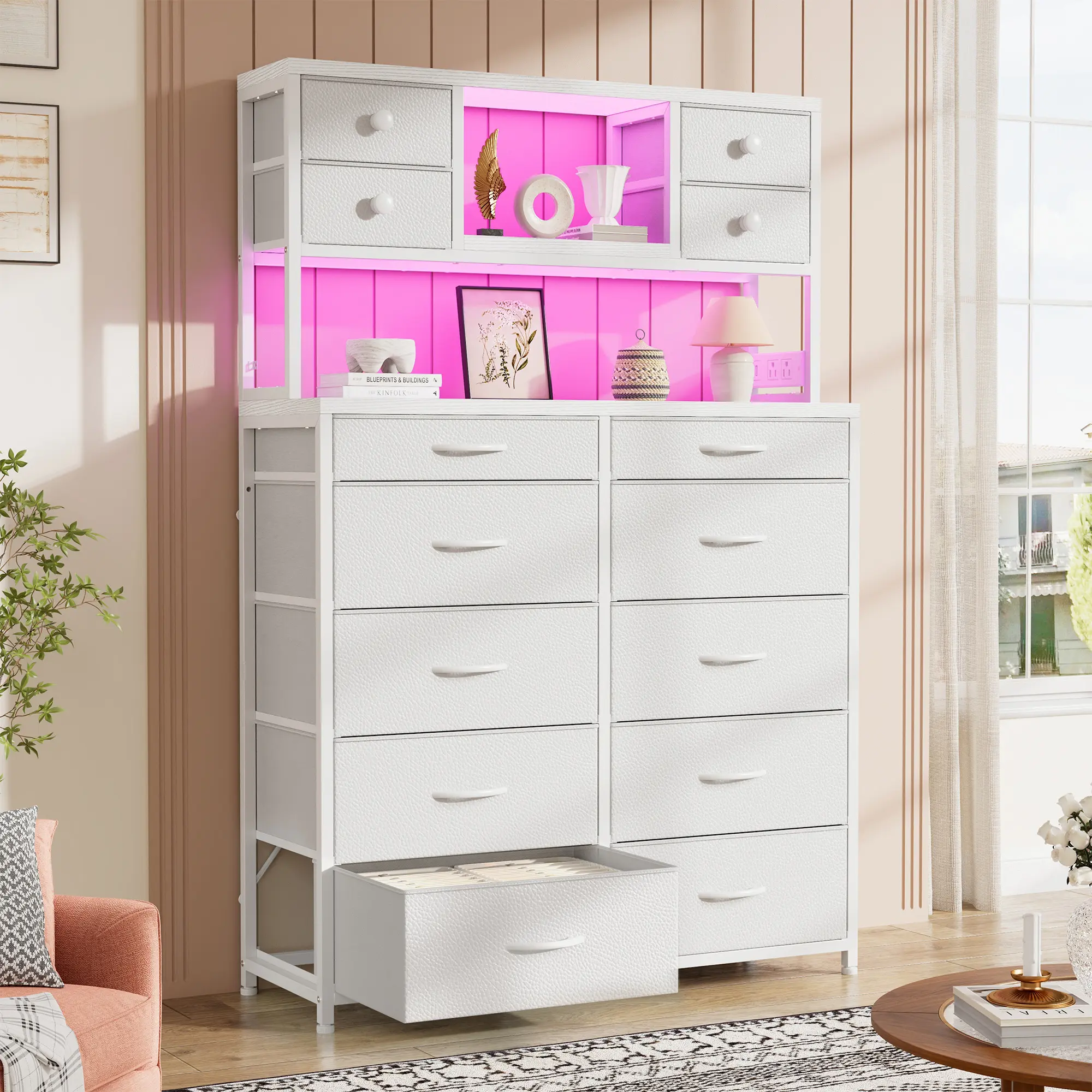 White-14 Drawer