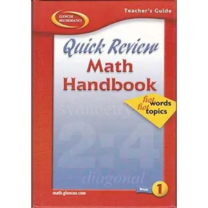 USED-Quick Review Math Handbook Hot Words, Hot Topics, Book 1, Teacher's Guide by Glencoe McGraw-Hill (Hardcover)