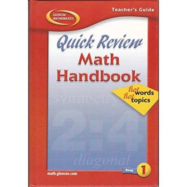 USED-Quick Review Math Handbook Hot Words, Hot Topics, Book 1, Teacher's Guide by Glencoe McGraw-Hill (Hardcover)